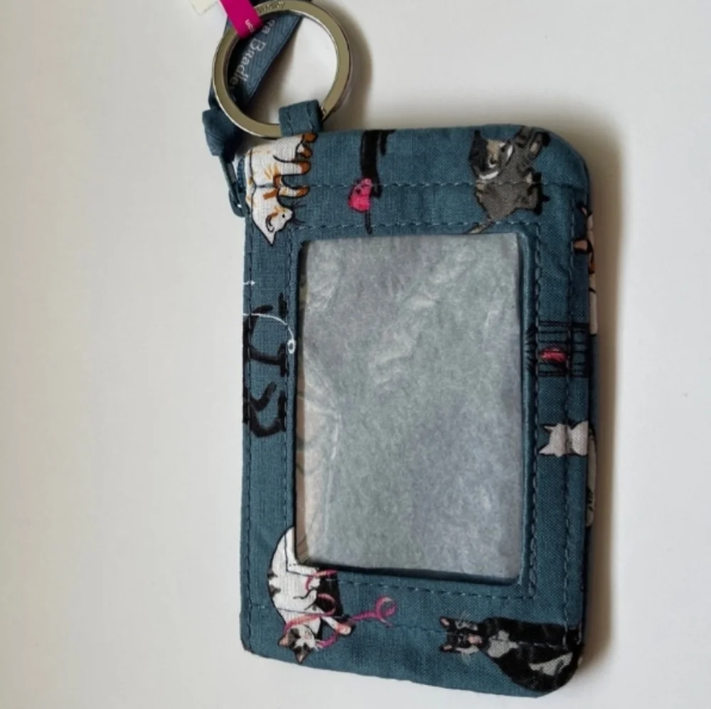 VERA BRADLEY - Cat’s Meow Zip ID Coin Purse Wallet NEW with tags